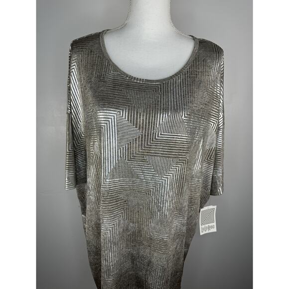 Lularoe Irma Womens Geometric Print High Low Tunic Blouse Top Size XL NWT - Picture 4 of 9
